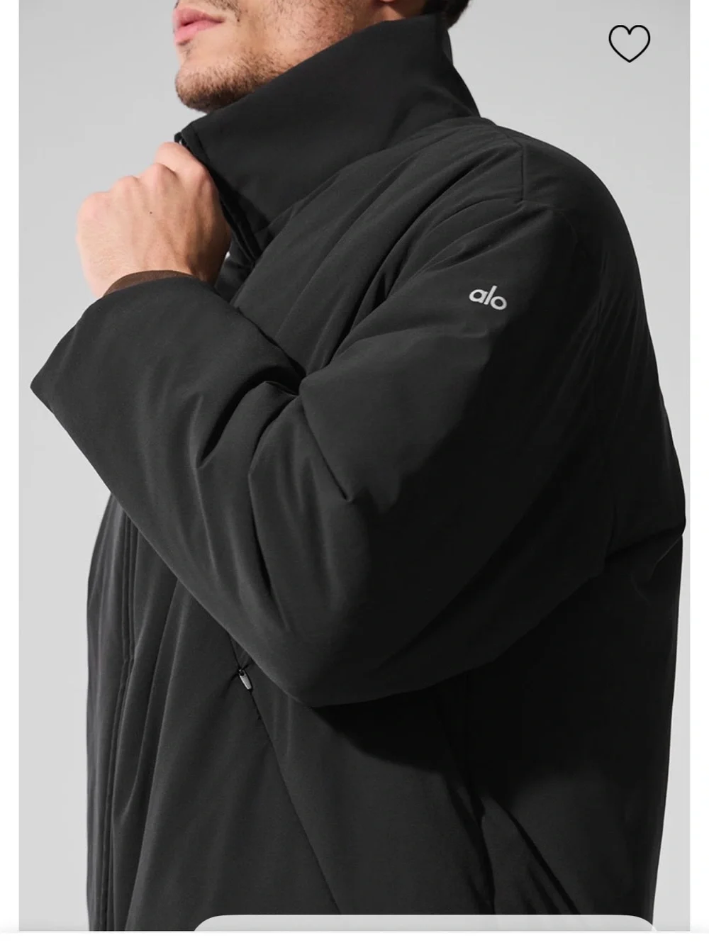 ALO Yoga Men Stretch Notable Jacket High Collar Black Size M